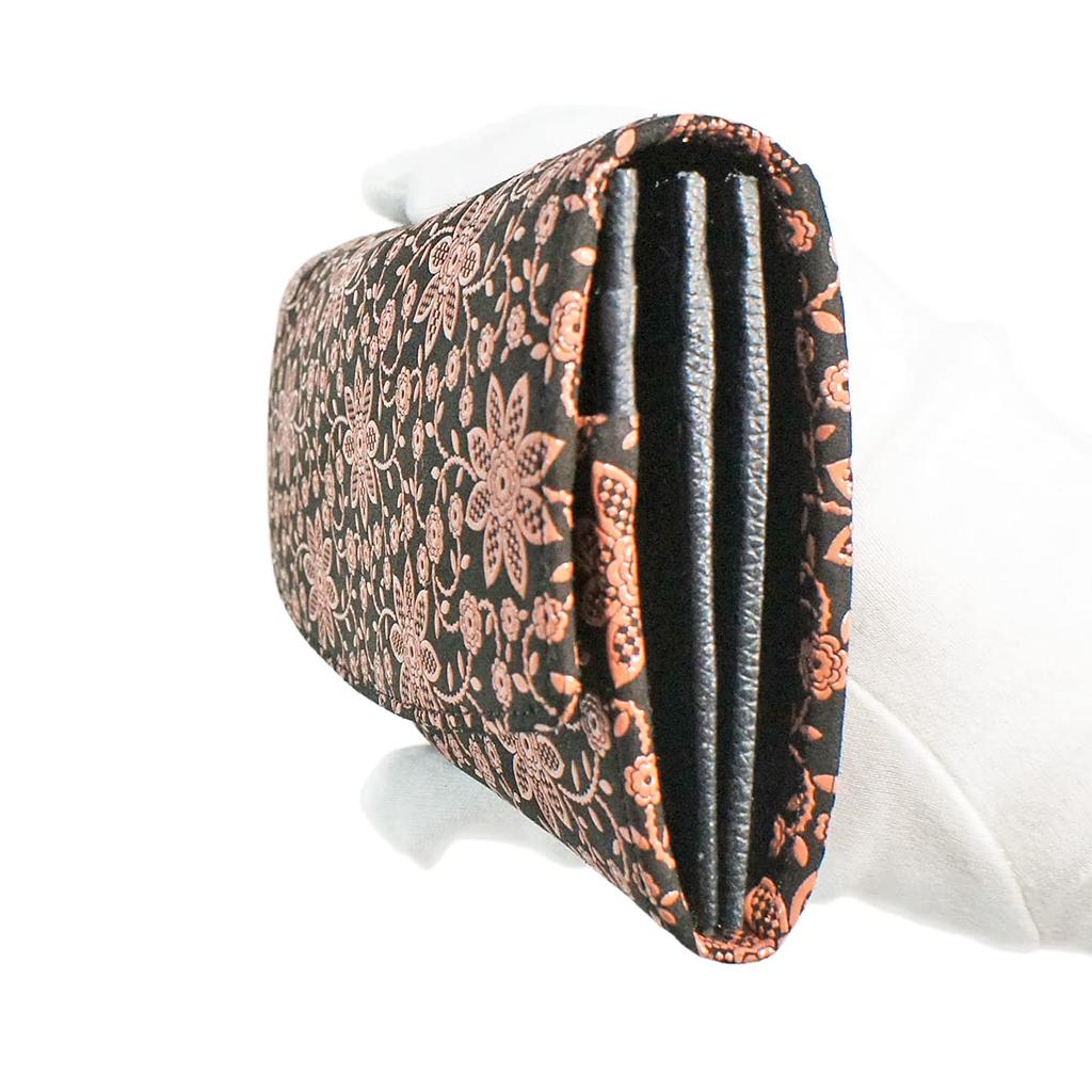 Inden Набор кошельков Long Wallet Z Большой вместимости Оленья кожа Черный x Розовый Лак Клематис [Indenya] 2314-51-169