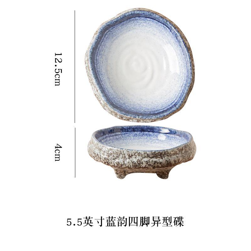 European Ceramic Salad Dessert Bowl Kitchen Shaped Cold Dish Snack Plate Dipping Saucer Candy Nuts Storage Tray Vintage Cutlery