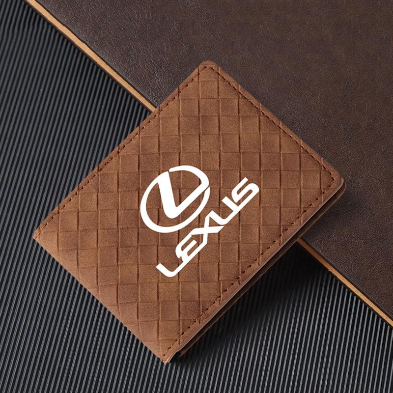 Car Driver License Wallet ID Credit Card Holder For Lexus RX300 IS200 IS250 ES350 Ct200h UX250h NX300h RX350 ES300h RX400h NX GS AL9
