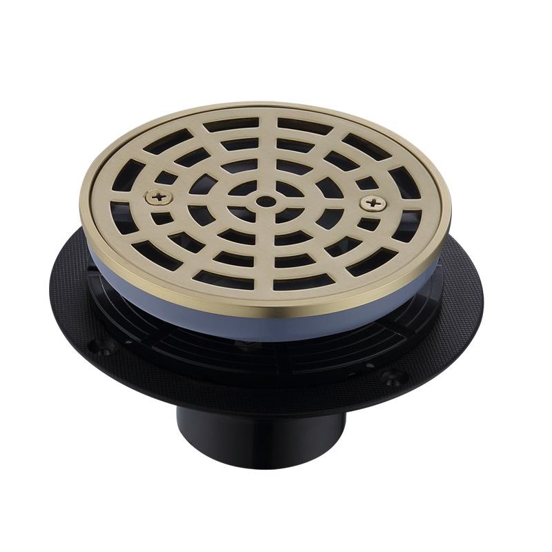 Round Shower Floor Drain Stainless Steel Shower Drain Kit Floor Drain with Removable Grid Cover