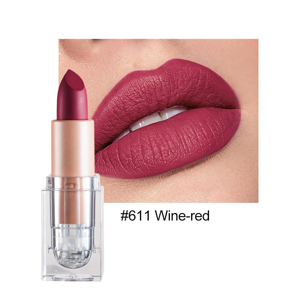 HANDAIYAN 12-Color Ice Tube Matte Nude Lipstick Easy To Color Long-Lasting Lip Makeup Cosmetics Waterproof Lips Gift