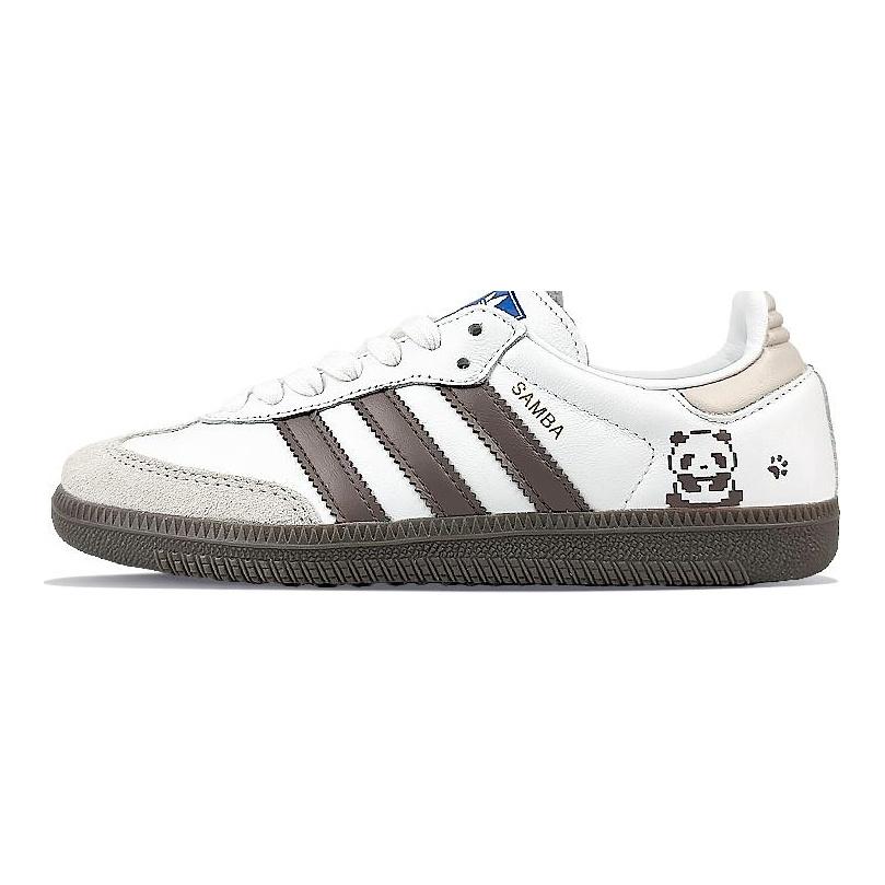 adidas Оригинальные кроссовки Samba Low top для скейтбординга, унисекс, коричнево-белые, IG1024(Команда40-)