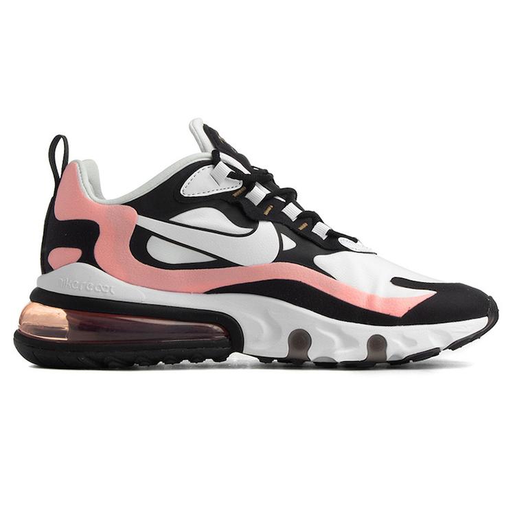 Nike Air Max 270 React Черный Белый Выбеленный Коралл Женские AT6174-005