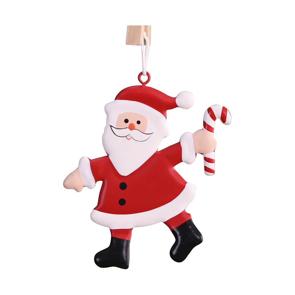 Железные рождественские подвески Санта-Клаус Снеговик Металлические подвески Реквизит Украшения для рождественской елки Украшения