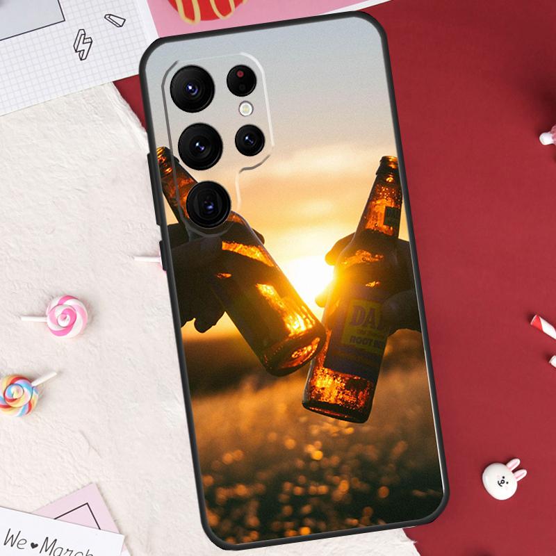 Пиво Алкоголь Лето Пузырьки Чехол Для Samsung Galaxy S24 FE S20 FE S21 S22 S23 S25 S26 Ultra S10 Plus S25 FE Чехол Корпус
