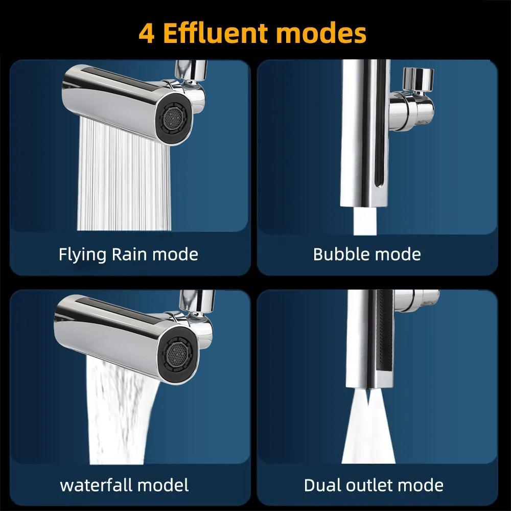 4 в 1 водопад кухонные смесители вращение на 360° краны для воды для раковины многофункциональный поворотный смеситель удлинитель аксессуары для кухни и ванной комнаты