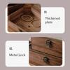 Wooden Jewellery Box Glass Flip Cover Necklaces Storage Boxes Bracelet Ring Organizer Box Large Capacity Storage Casket Jewelry