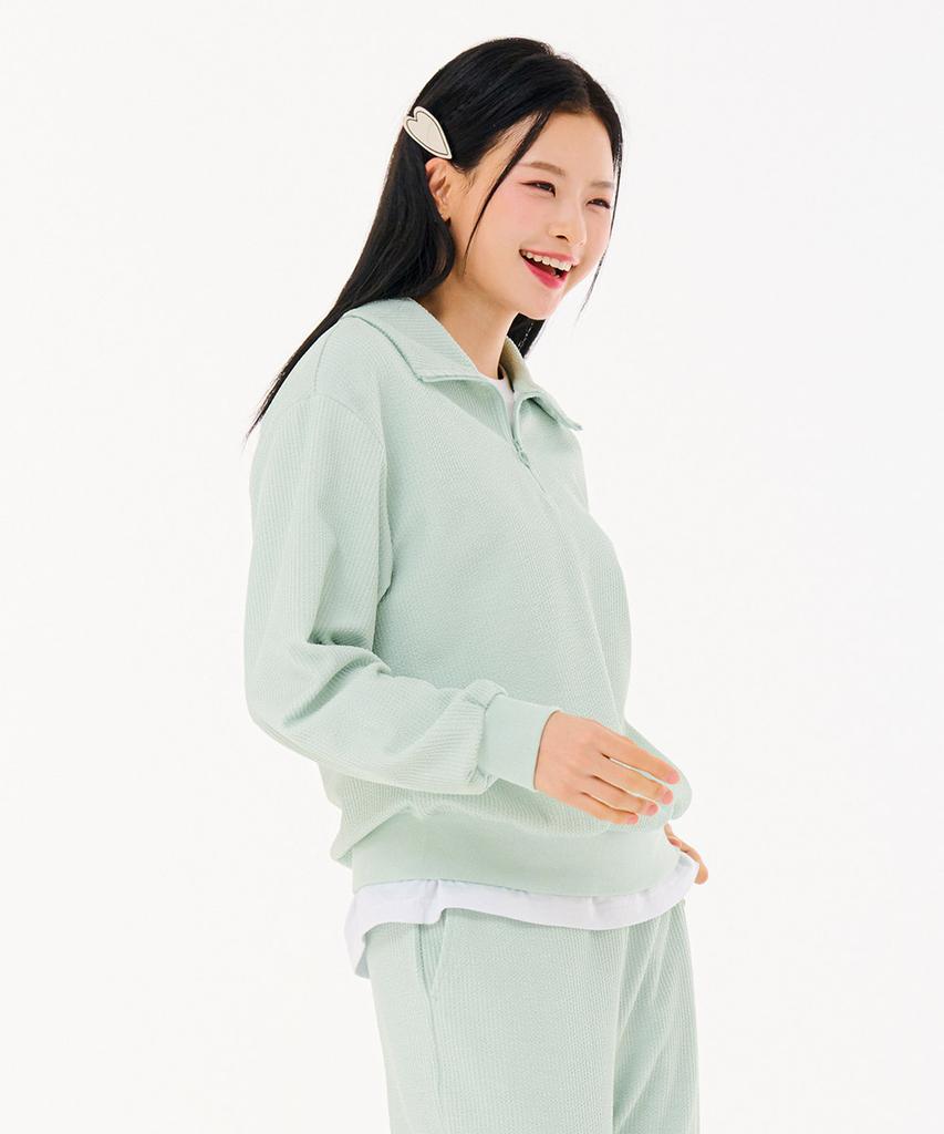 CHASECULT Women'S Ribbed Half-Zip Sweatshirt-Farg5164B0S