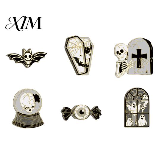 Holiday Home Decorations for Autumn 6 Pcs Halloween Refrigerator Magnets, Grim Reaper Pumpkin Skull Ghost Decorative Magnets Party Reusable