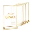 DIY Blank Clear Display Signs Acrylic Sign Holder Picture Frame Display Stand Holder Table Menu Stands for Wedding Decoration