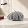 Soft Wool Blend Beret Women Hat, Elegant Classic Solid Color Winter Stylish Gift for Her Cap, Breathable Headwear Ladies Chic Vintage Style Cap