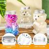 500ml Portable Cartoon Bear Transparent Bottles Cute Reusable Drink Containers for Bubble Tea Juice Milkshake Party Supplies