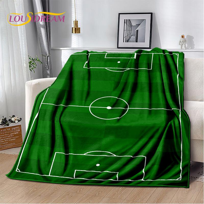 29 Стиль Футбольное поле Футбол Спорт Мультфильм Мягкое одеяло, Мягкий плед для дома Спальня Кровать Диван Дорожный чехол Детский подарок