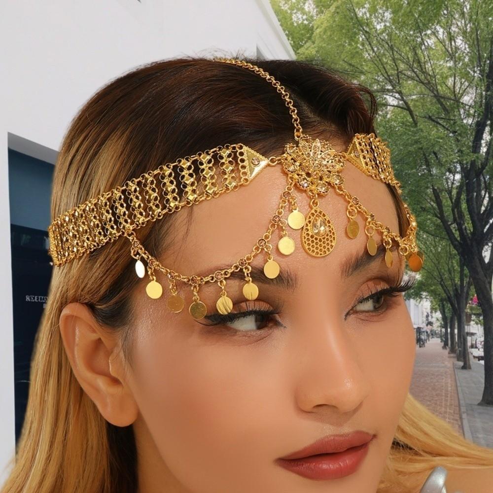 Gold Color Headdress Sequins Tassel Headband New Tassel Hair Jewelry Women Jewelry