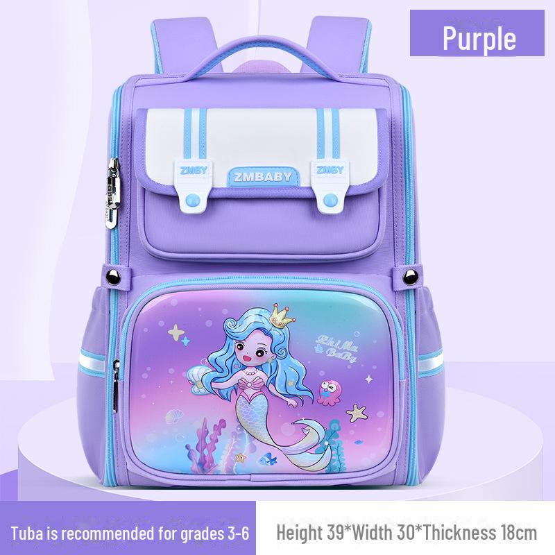 Durable Cartoon School Backpack for Boys, Grades 1-6: Large Capacity