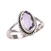 Natural Pink Amethyst Gemstone 925 Solid Sterling Silver Jewelry Ring S.9 C4e37