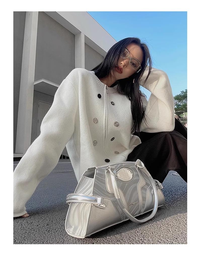 Мужской вязаный кардиган премиум-класса на молнии с круглым вырезом - Осенне-зимний ленивый стиль