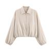  European and American style, new women's clothing, fashionable, casual and versatile 4-color fluffy zipper jacket