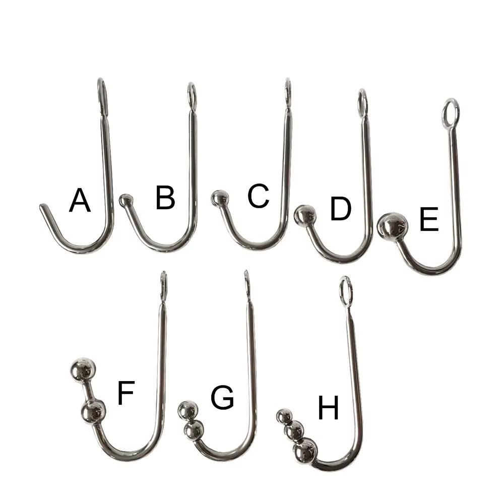Black Emperor High Quality Stainless Steel Waterproof Anal Hook with Ball Hole Anal Plug for Butt Anal Sex Toys Adult Products