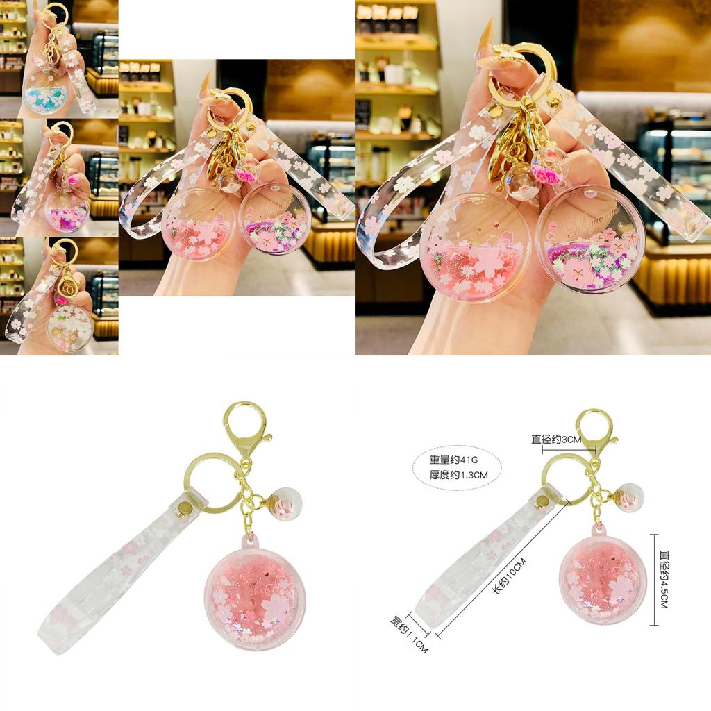 Милый брелок-подвеска для сумки с сакурой, очаровательный акриловый аксессуар, подарок на день рождения