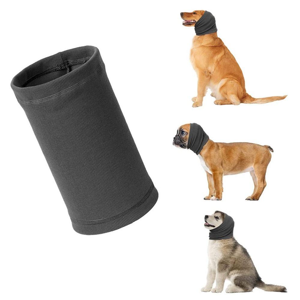 Elastic Dog Soothing Head Cover Noise-Proof Dog Head Sleeve  for Prevent Barking