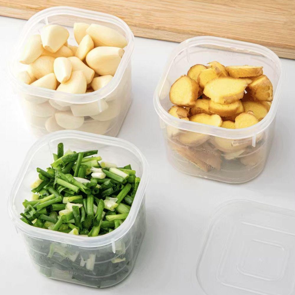 Sealed Refrigerator Storage Box Divided Frozen Soup Box Crisper Seasoning Storage Jar Rice