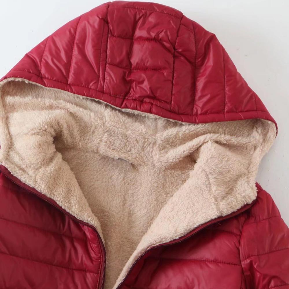 Женская зимняя куртка, новая корейская версия средней длины с капюшоном, флисовое хлопковое пальто, теплые парки из овечьего флиса, зимние куртки