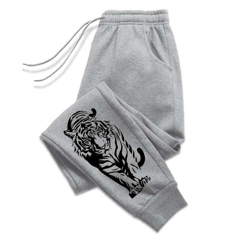 Men's Sweatpants High Quality All Season Daily Casual Sports Jogger Pants Gym Male Tiger Printed Trousers Men's Clothes