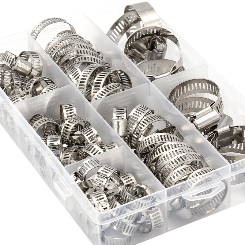 Комплект из 64 цельных зажимов для горла из нержавеющей стали марки 304