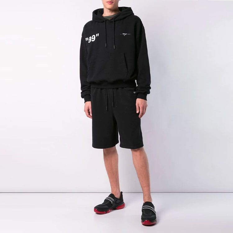 OFF-WHITE graphic-print hoodie OMBB037R19B970011088