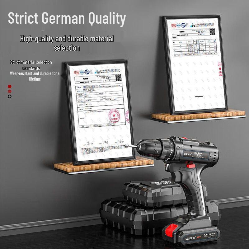 Cordless Lithium Battery Drill Set - Multifunctional Electric Screwdriver and Pistol Drill for Household Use