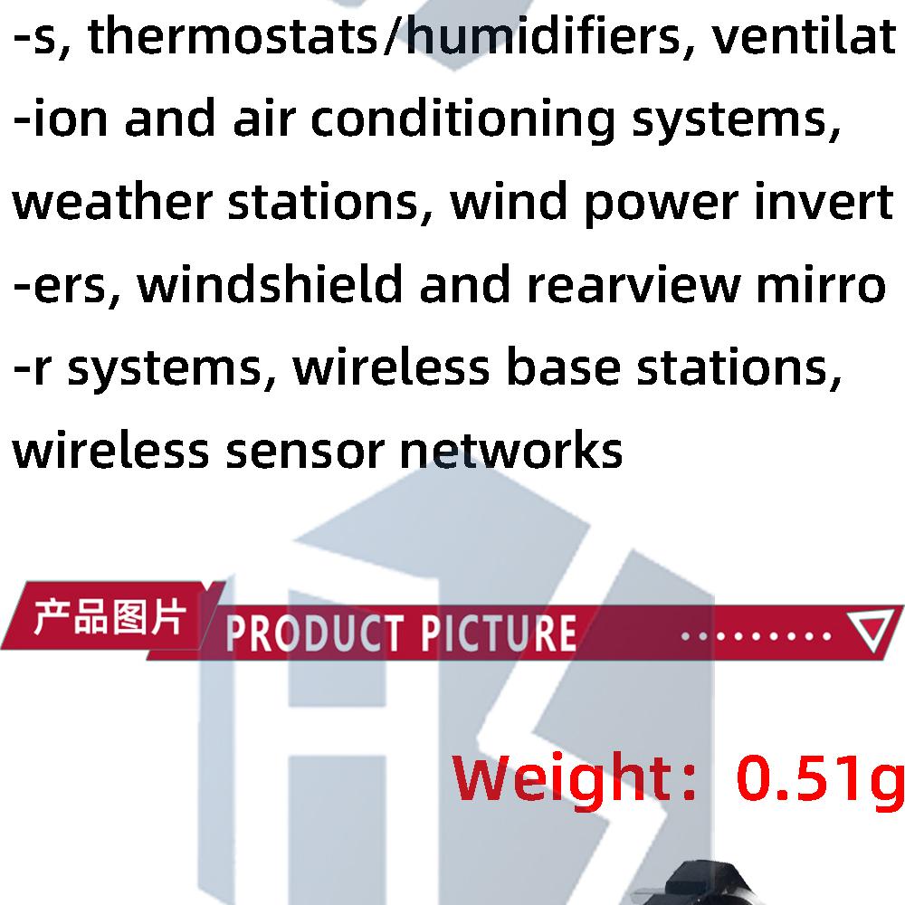 SI7021 temperature and humidity sensor features a high-precision I2C interface and an industrial-grade SI7021-A20-GM1R module