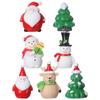 Dollhouse Deer Fairy Garden Christmas Accessory Miniature Snowman Santa Claus Figurines Xmas Tree
