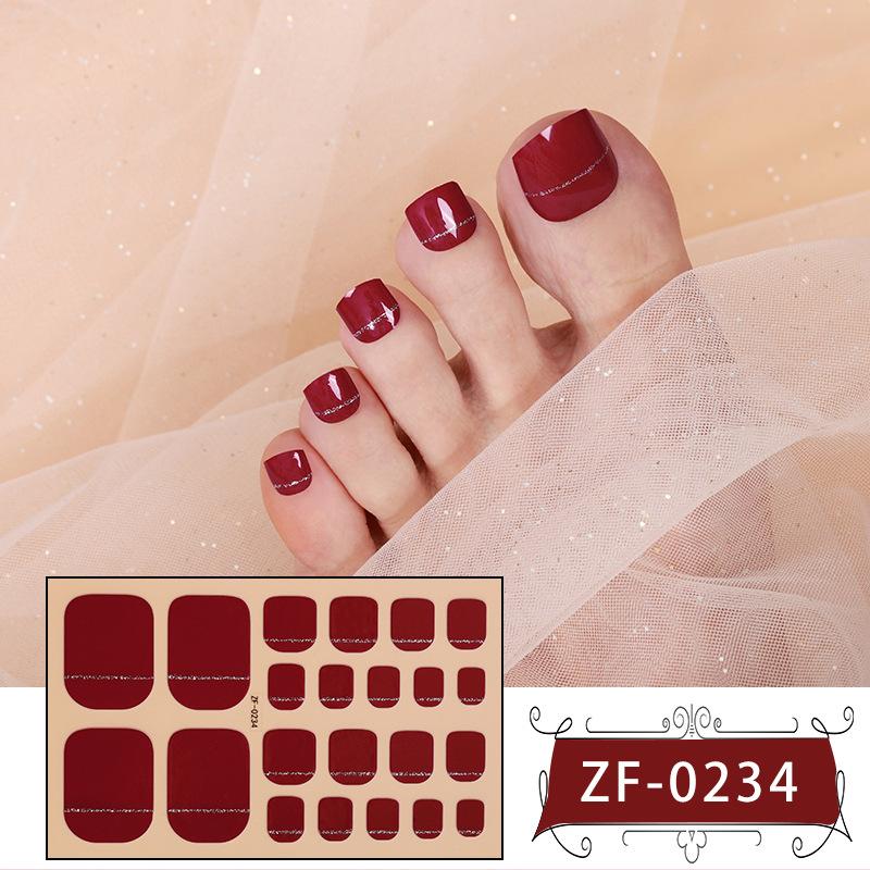 New Foot Stickers, Nail Art Stickers, Waterproof Onion Powder 5D Imitation Diamond Toenail Stickers