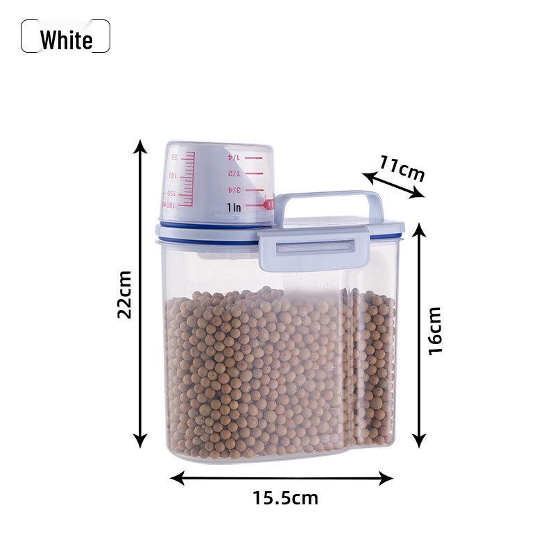 2KG Airtight Storage Container for Rice, Grains, Flour, Cat & Dog Food
