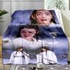"Ghostly Romance" Print Flannel Blanket, Soft Warm Lightweight Throw Blanket for living Room,Sofa Bed Camping office