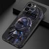 Роскошный Чехол для Телефона Астронавт Космос для iPhone 16 Pro 13 Pro 14 XR 12 Mini 15 Pro Max XS X 7 8 SE 11 13pro Cover Черный Мягкий