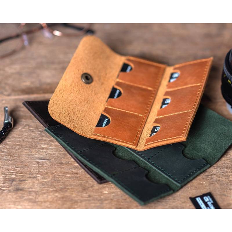 Кожаный чехол для карты памяти SD, держатель для карт, чехол для карт, сумка для хранения, коробка для подарка фотографу