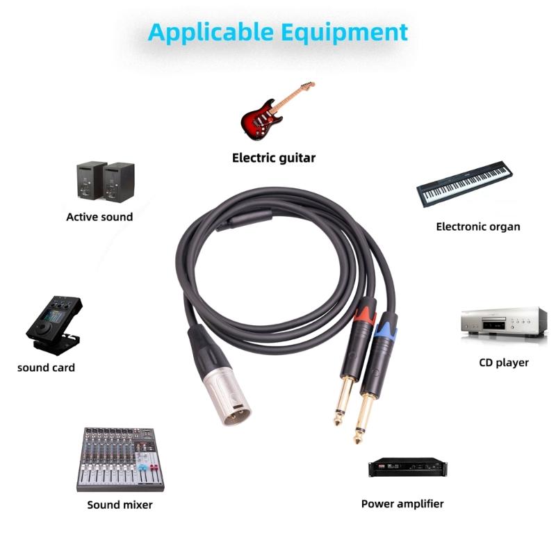 Кабель TRS 1/4 дюйма на XLR, XLR 3-контактный мама на двойной 1/4 дюйма папа, XLR на Jack 6.35 мм TRS, сигнальный соединительный кабель