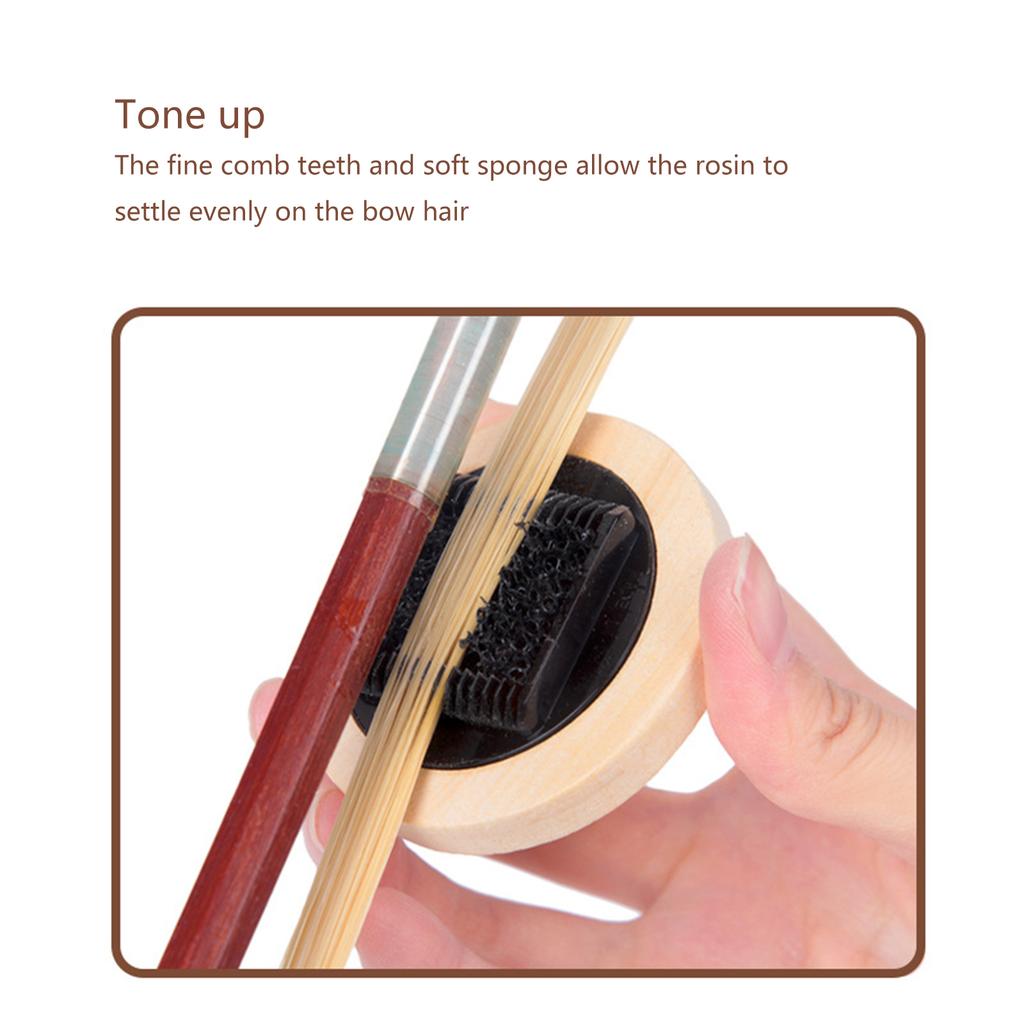 Портативный гребень для хвоста скрипичного смычка Расческа для канифоли Круглый гребень для волос скрипичного смычка Инструмент для чистки Аксессуары для скрипки Прочный
