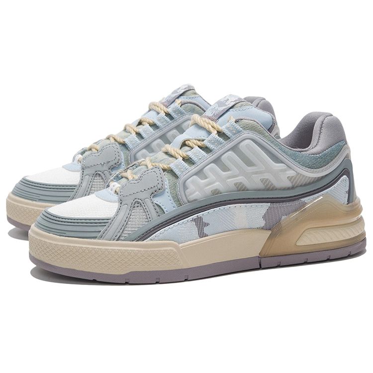 Кроссовки Li Ning Millennium Era Low-Top для скейтбординга, женские, сине-серые, AZGS010-3