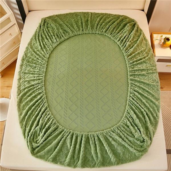 Зимняя бархатная простыня на подкладке из тафты, теплая простыня из мягкого кораллового флиса с резинкой, утепленное плюшевое меховое покрывало, наматрасник (Нет наволочек)