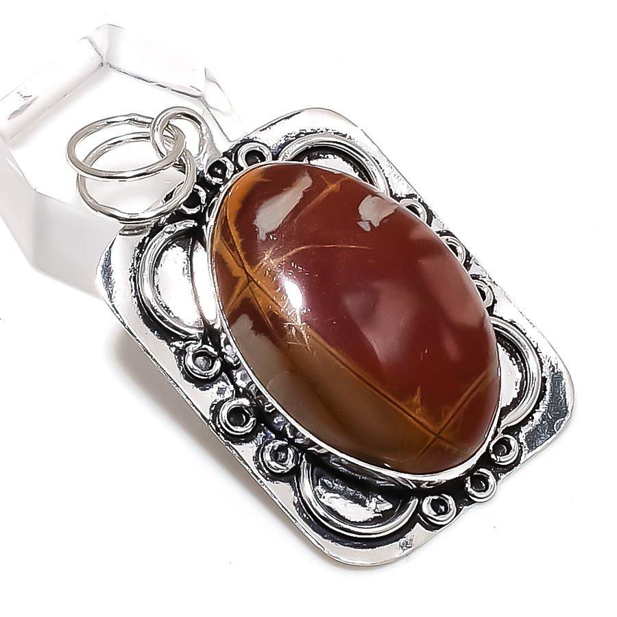 Noreena Jasper Gemstone Handmade 925 Sterling Silver Jewelry Pendant 2.05" d0q83