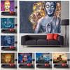 Vintage Buddha Statue Tapestry Psychedelic Buddha Avatar Home Decor Wall Tapestry Religion Belief Wall Hanging For Living Room