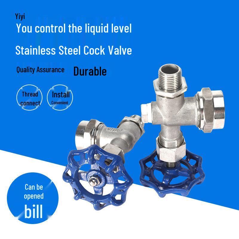 Stainless Steel Needle Valve Water Level Gauge for Vent Box/Water Tank - 201/304 Threaded.