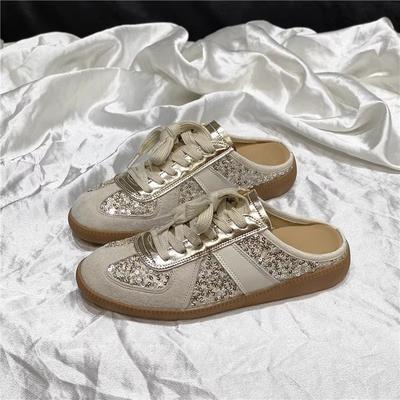 Туфли платформа сумка голова полушлепанцы женские 2025 лето новые однопедальные немецкие тренировочные туфли без каблука крутые шлепанцы