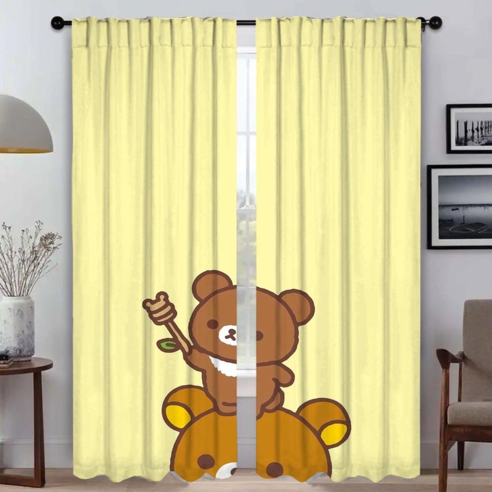 Rilakkumas затемняющие шторы 2 шт элегантные шторы для комнаты для камеры гостиная занавеска перегородка абажуры тюль для спальни