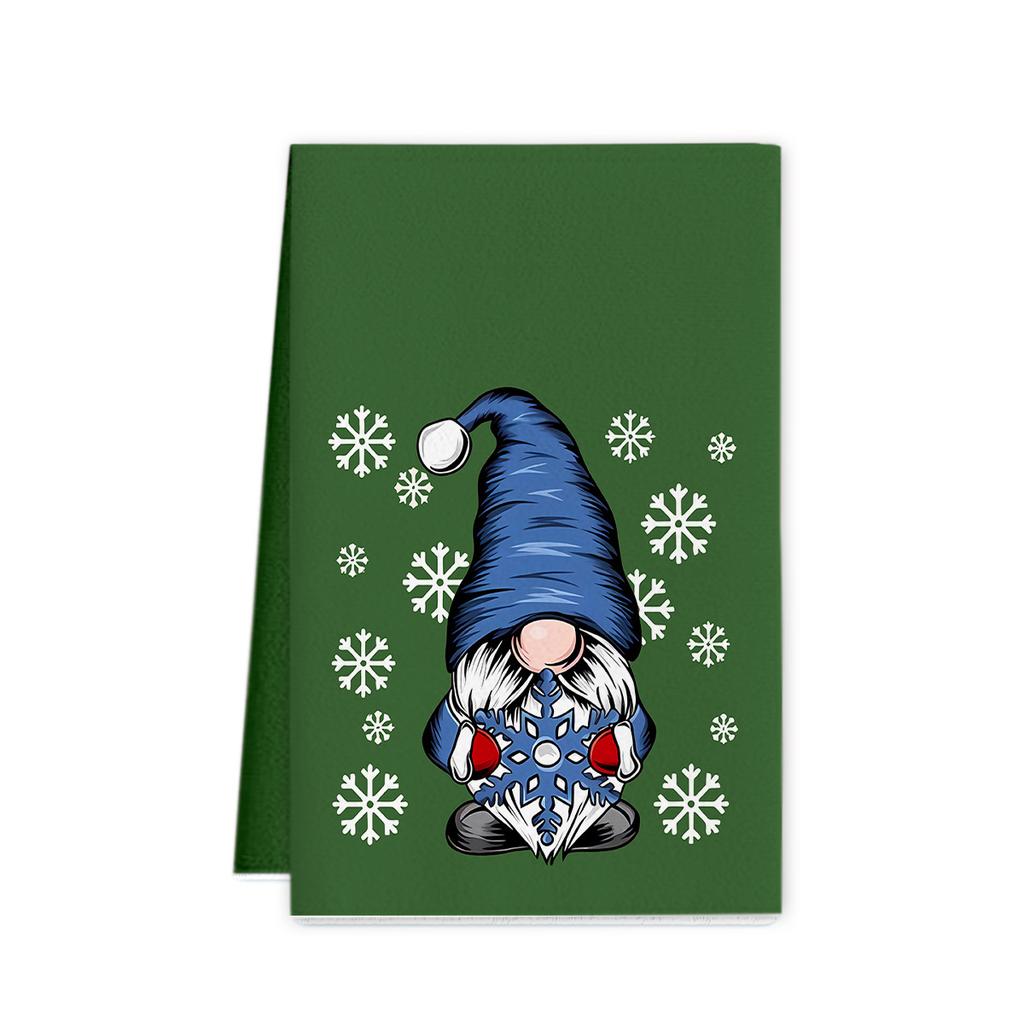 Рождественское полотенце 2025 новое трансграничное полотенце из микрофибры с принтом кухонное полотенце праздничное украшение