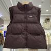 Knitted Sleeve Splicing Down Vest Women's 2025 New Fashion Autumn and Winter Design Warm White Duck Down Vest Jacket