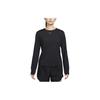 Solid Color Pullover Crew Neck Casual Long Sleeve T-Shirt Women Tops Black FN2802-010
